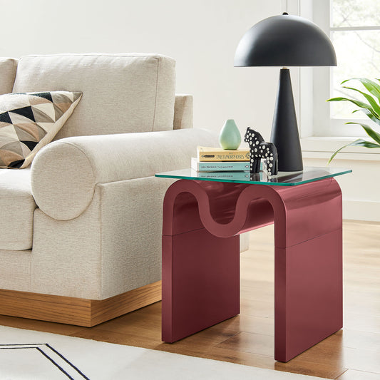 Dancing Side Table, Burgundy