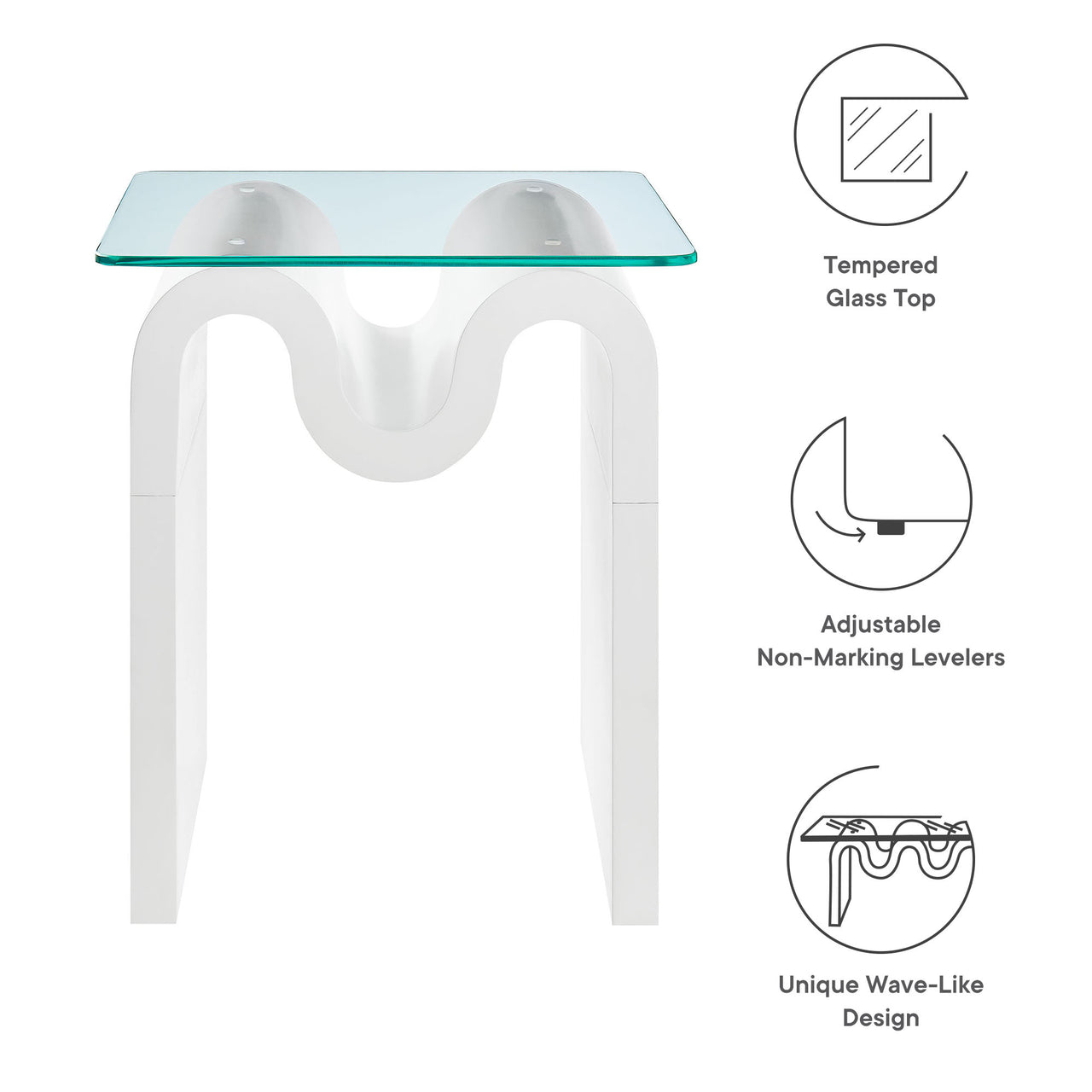 Dancing Side Table, White
