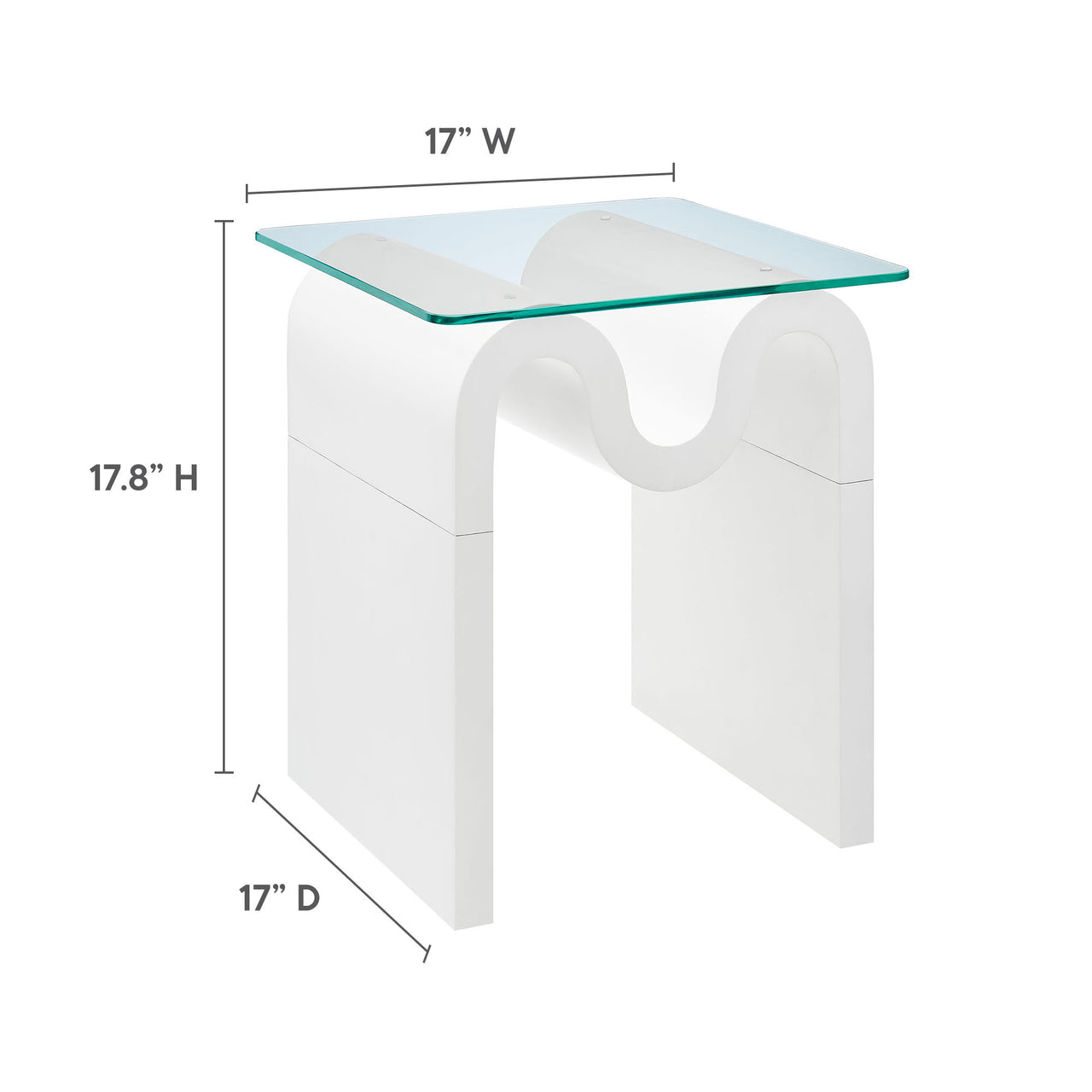 Dancing Side Table, White