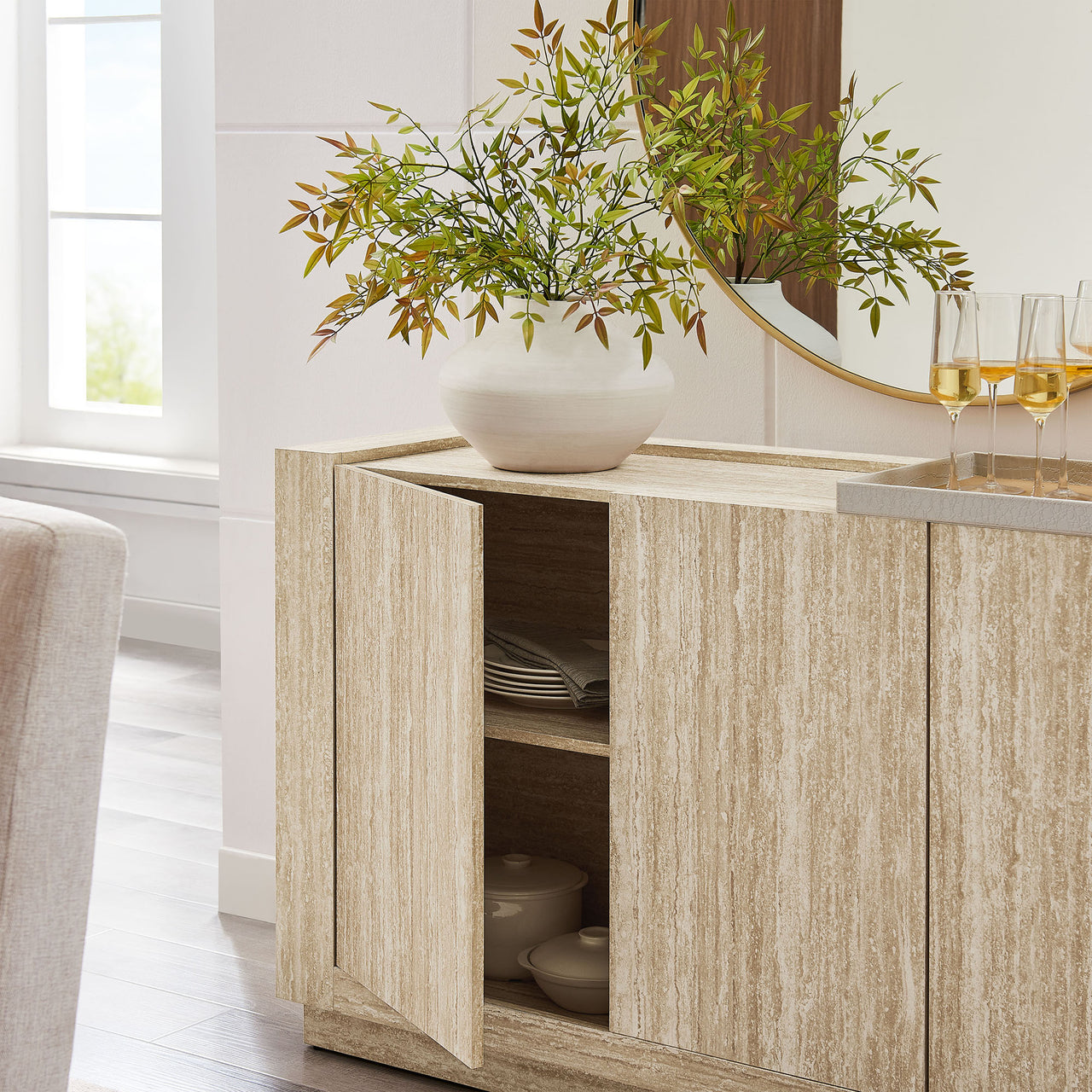 Terava Sideboard, Travertine
