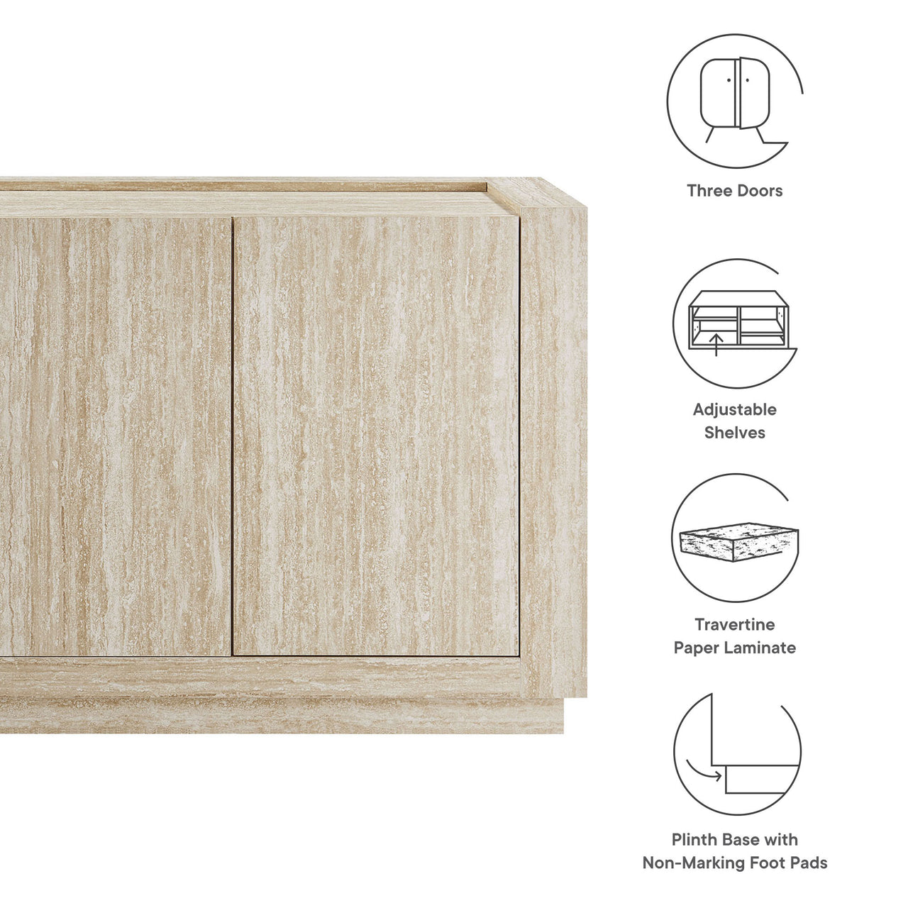 Terava Sideboard, Travertine
