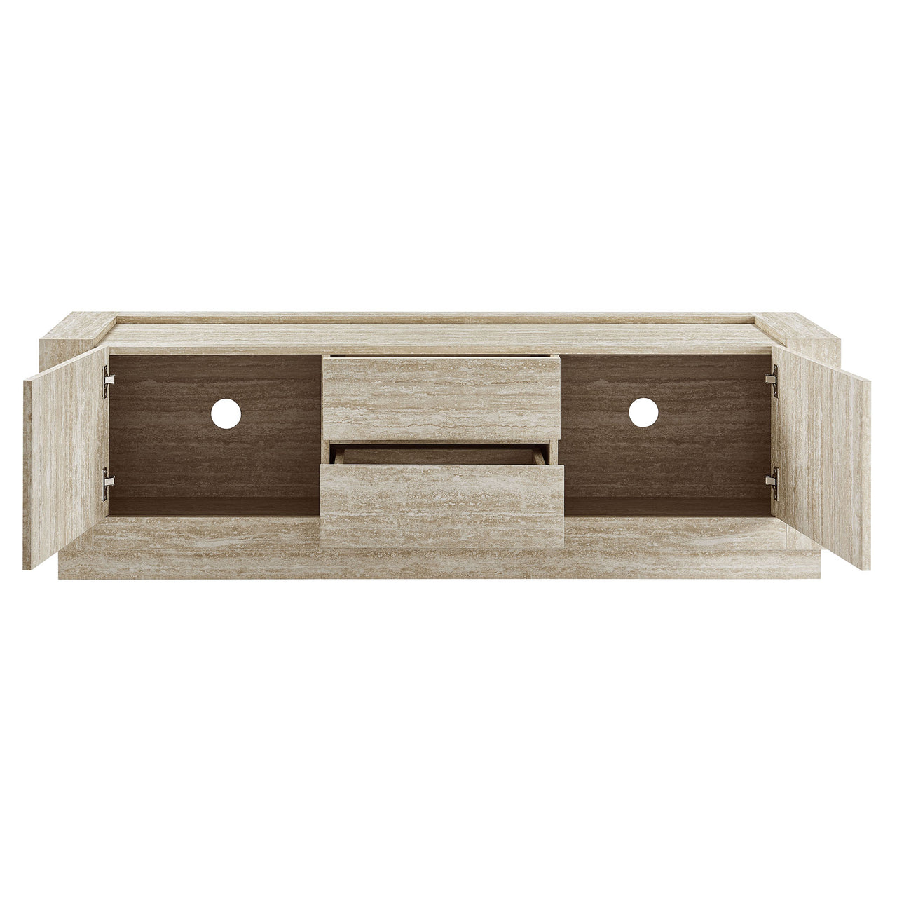 Terava TV Stand, Travertine