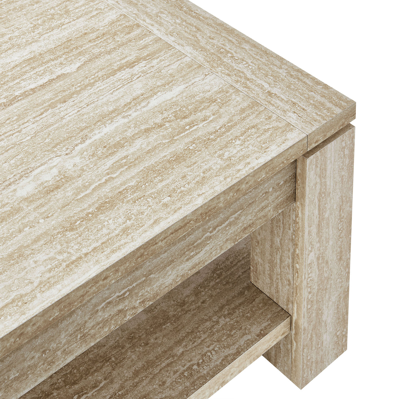 Terava Coffee Table, Travertine