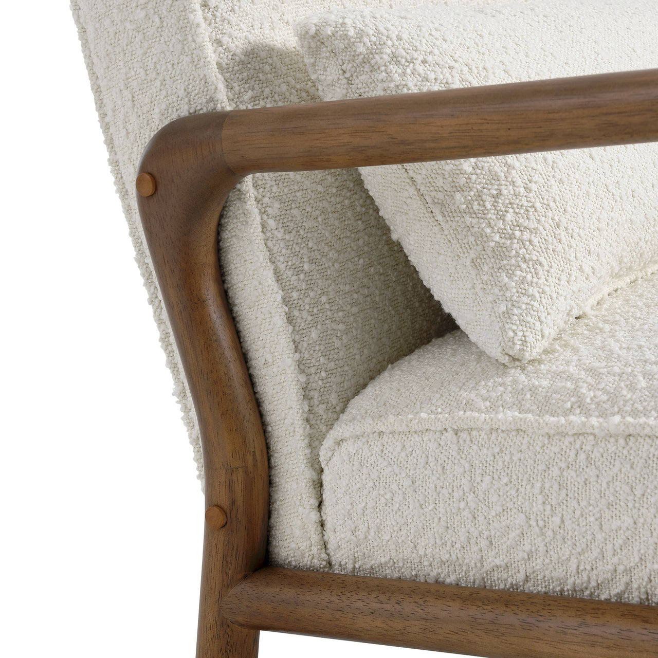 Faurien Boucle Armchair, Ivory