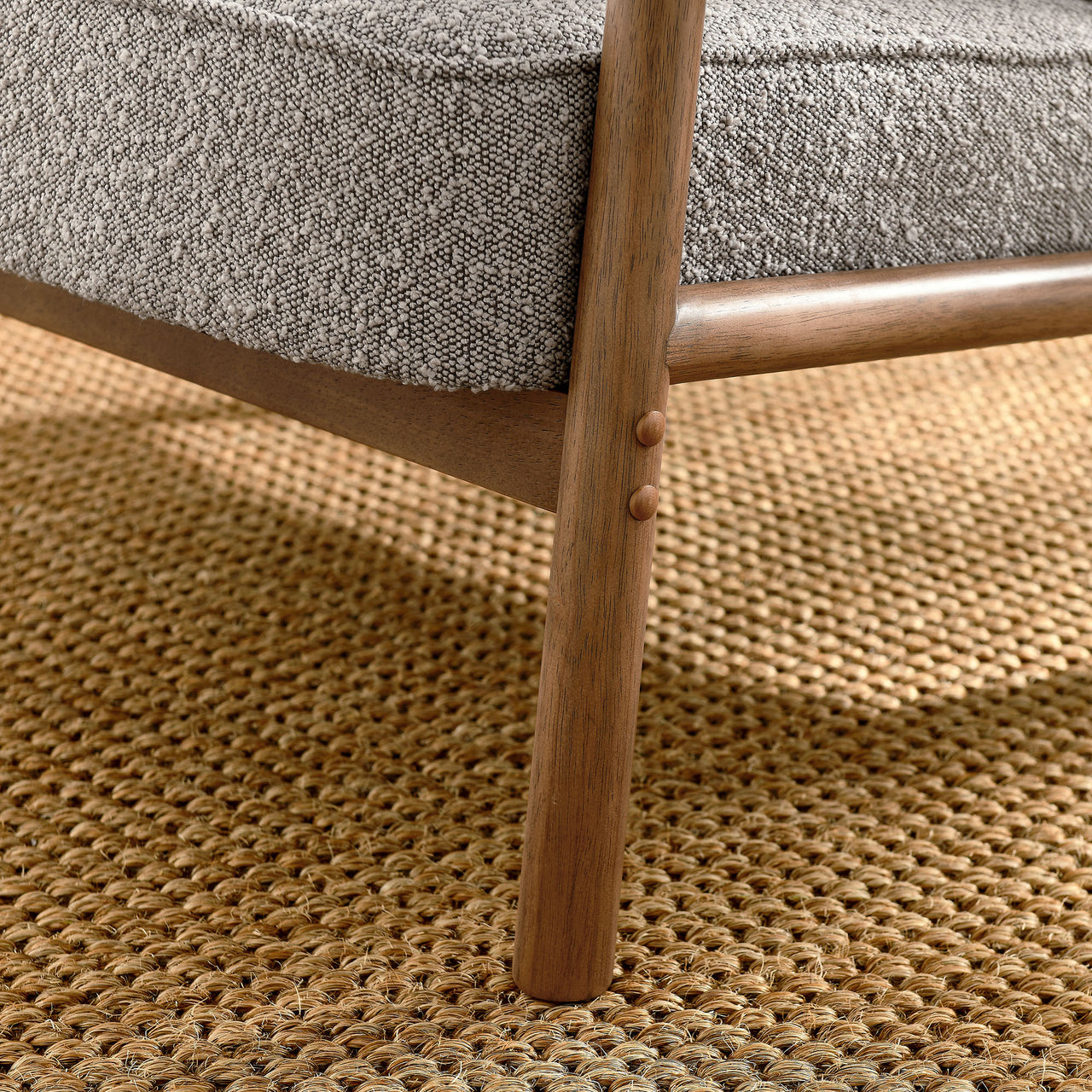 Faurien Boucle Armchair, Taupe