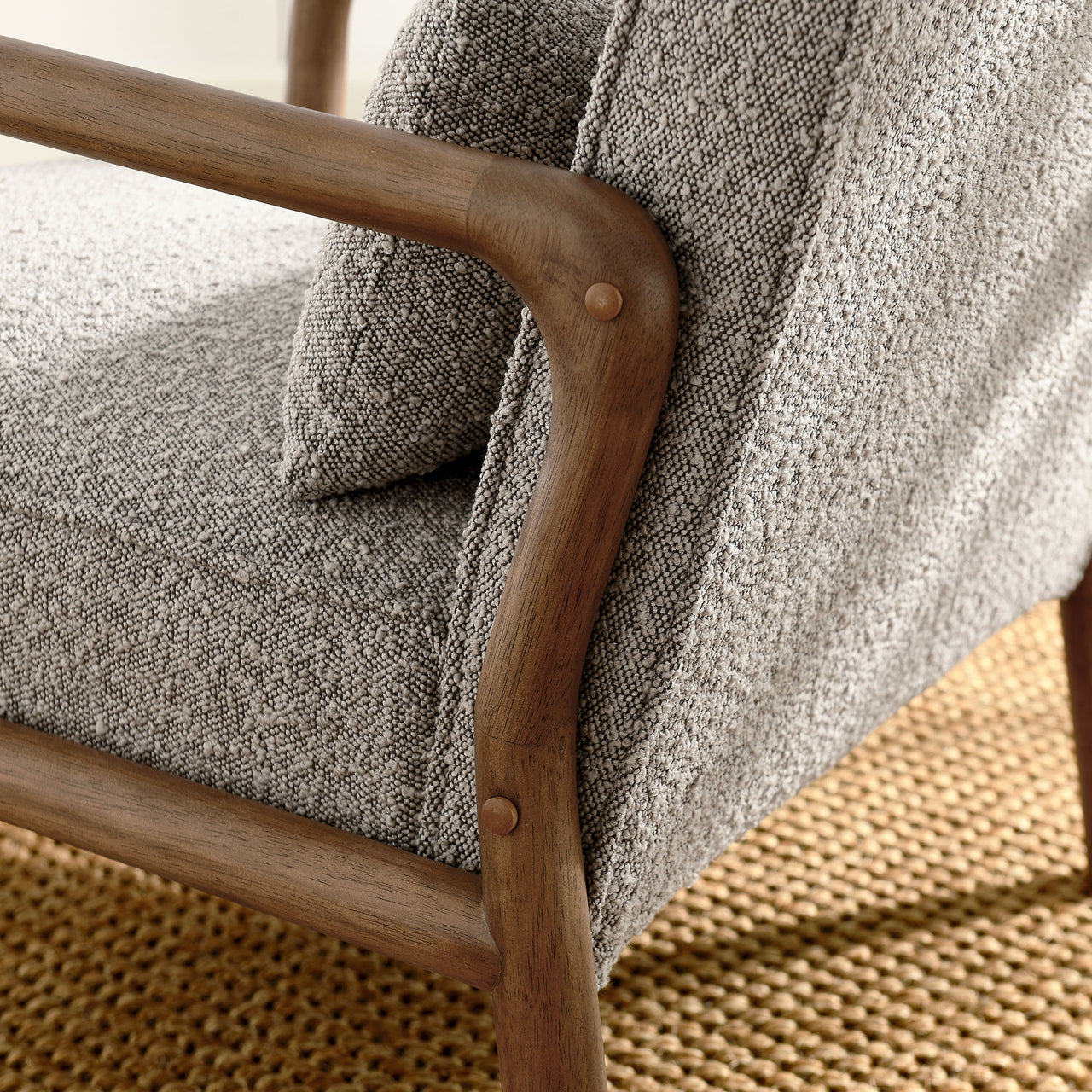 Faurien Boucle Armchair, Taupe