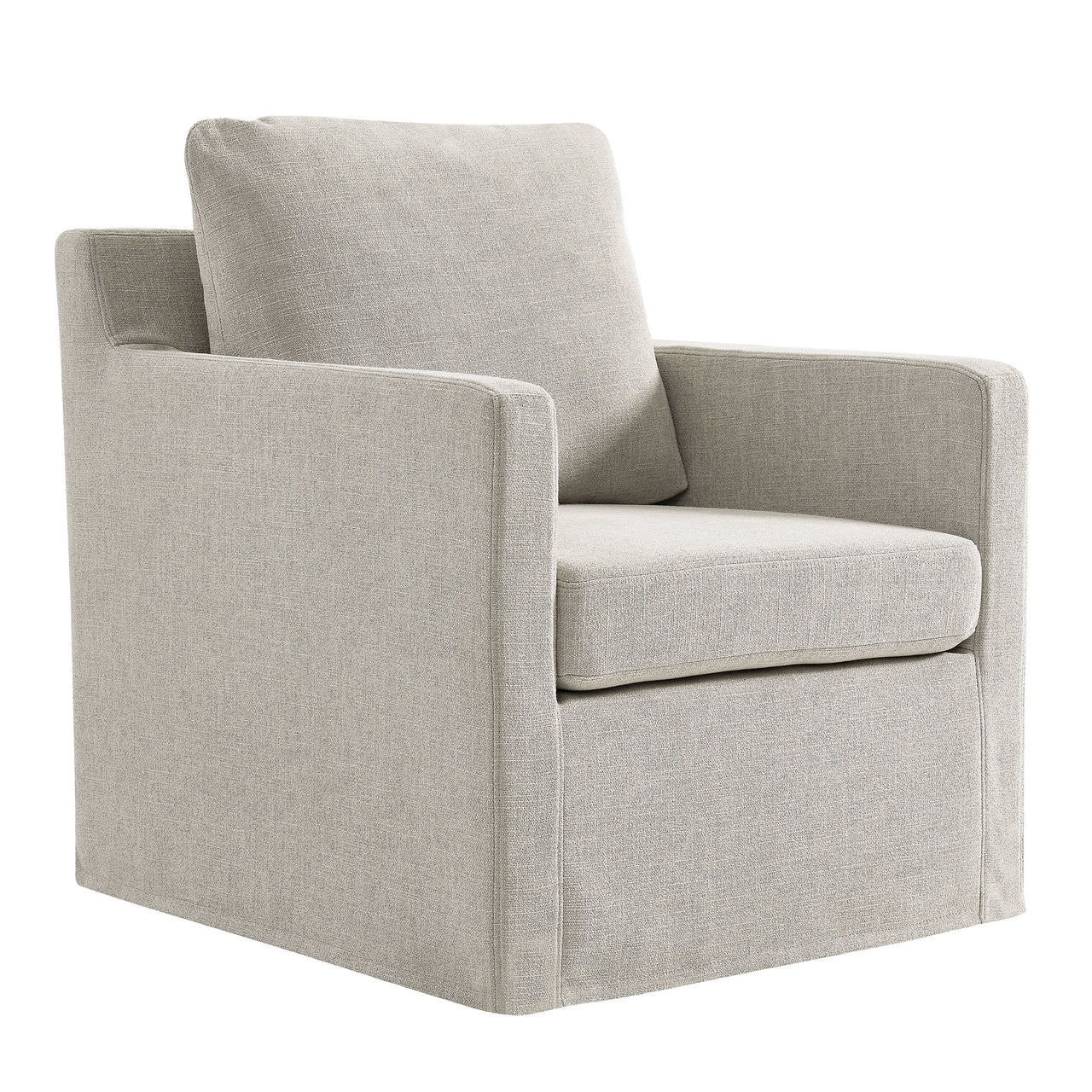 Monique Swivel Accent Chair, Linen