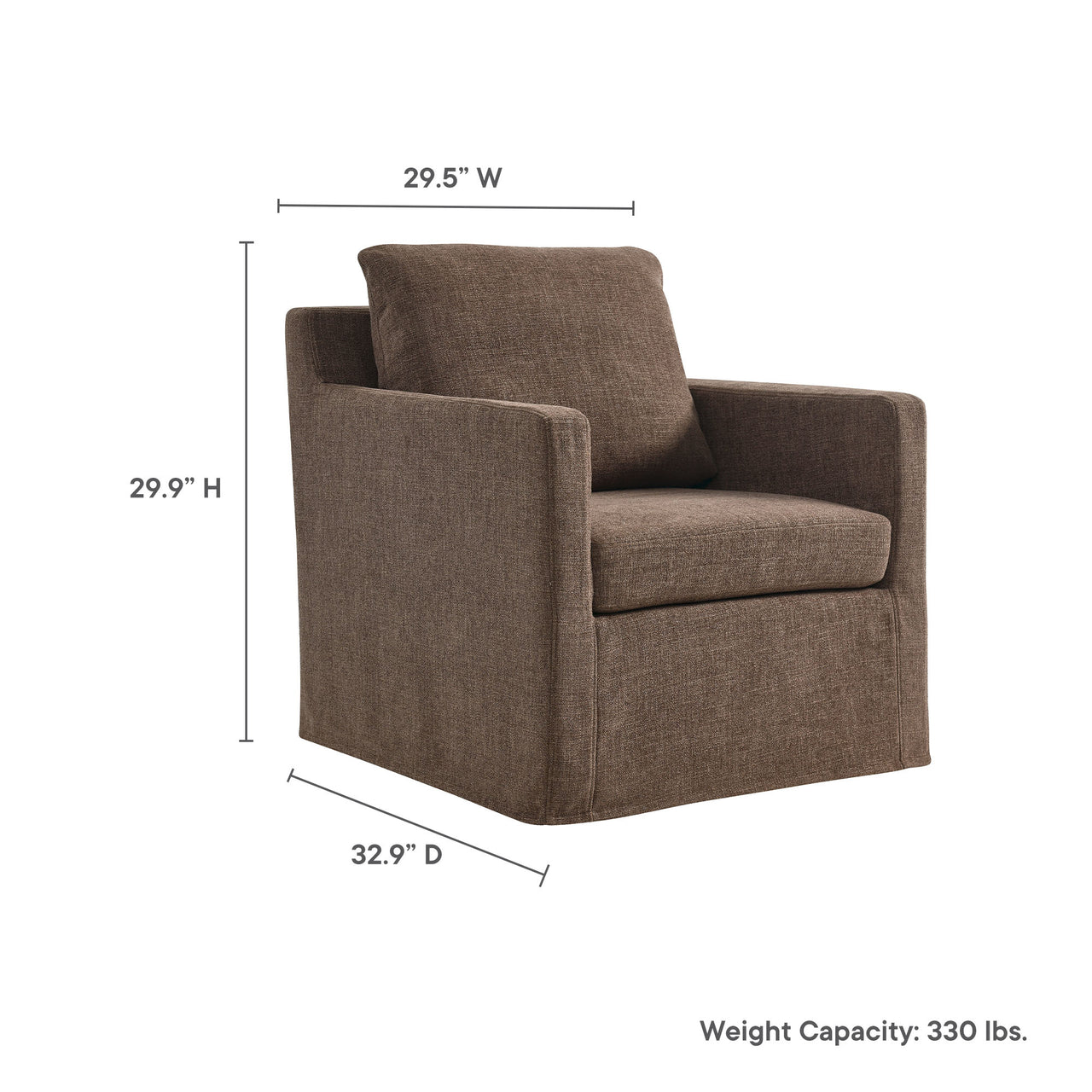 Monique Swivel Accent Chair, Mocha