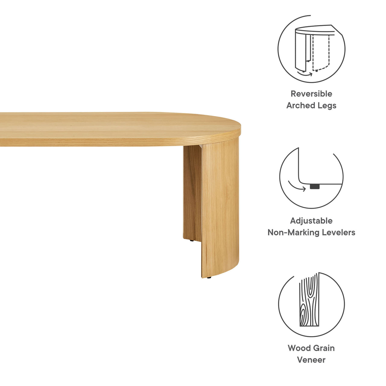 Gemini Coffee Table, Oak