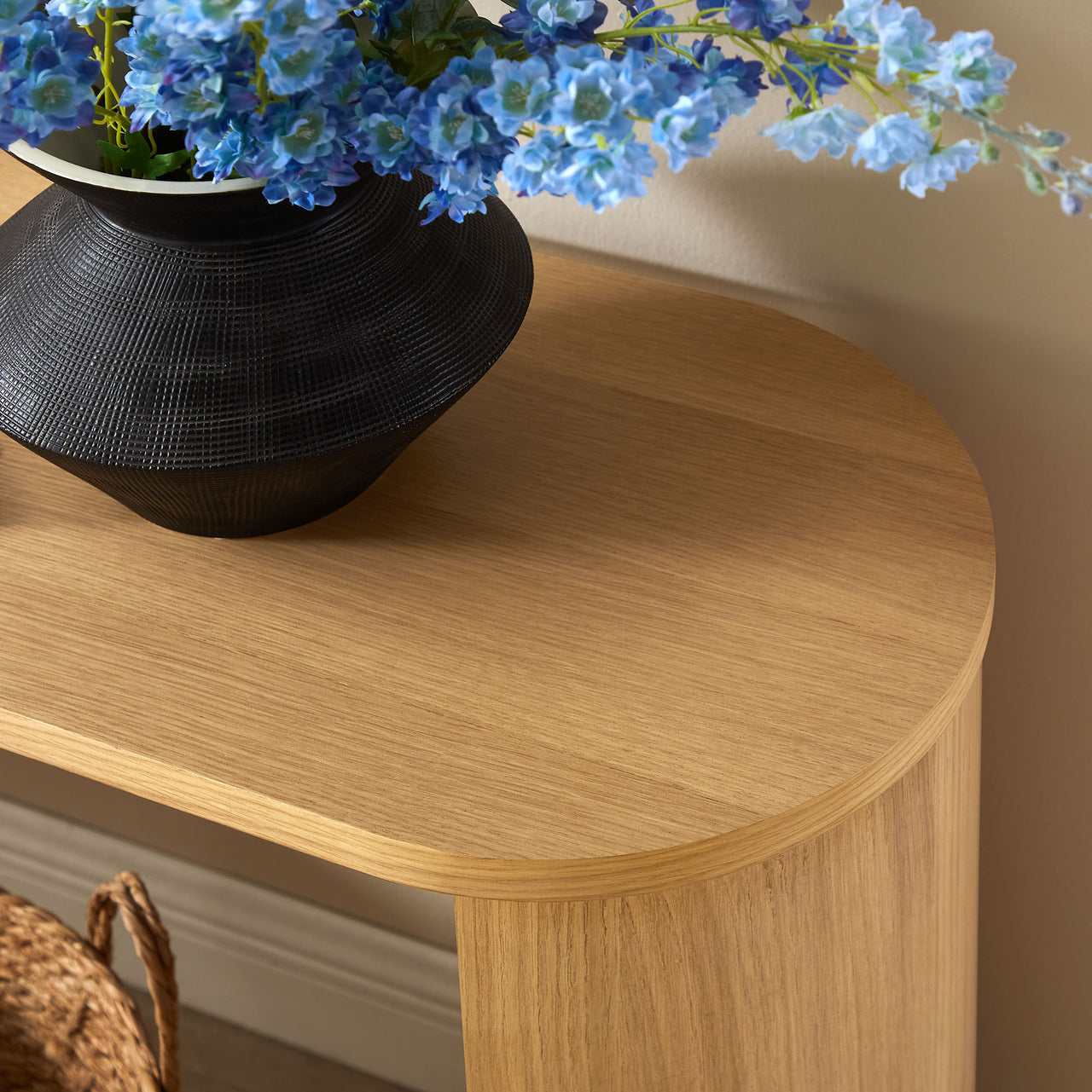 Gemini Console Table, Oak