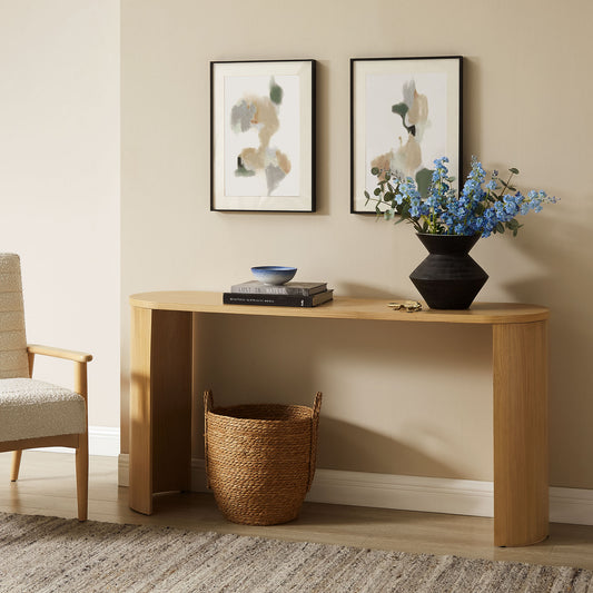 Gemini Console Table, Oak