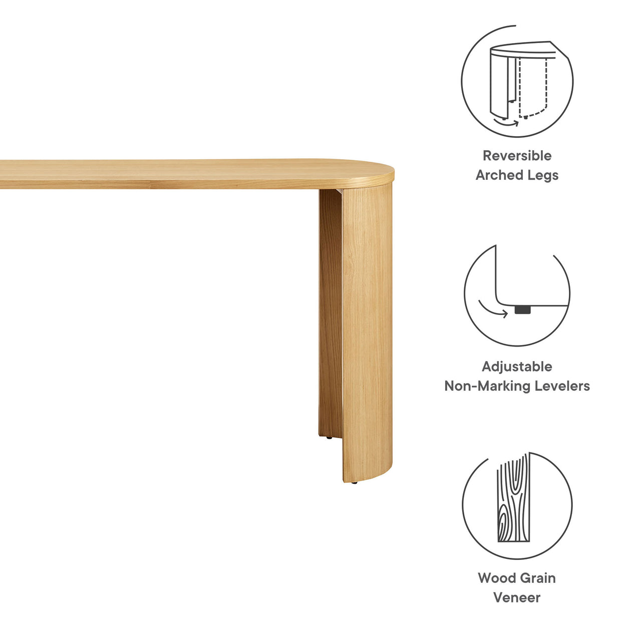 Gemini Console Table, Oak