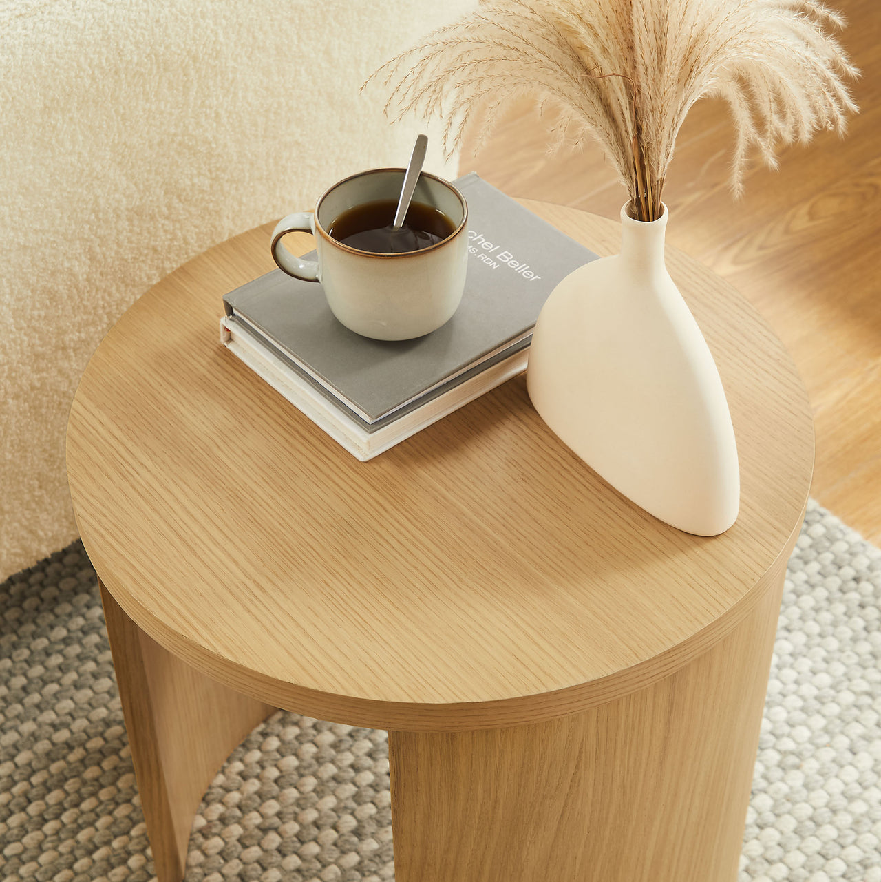 Gemini End Table, Oak