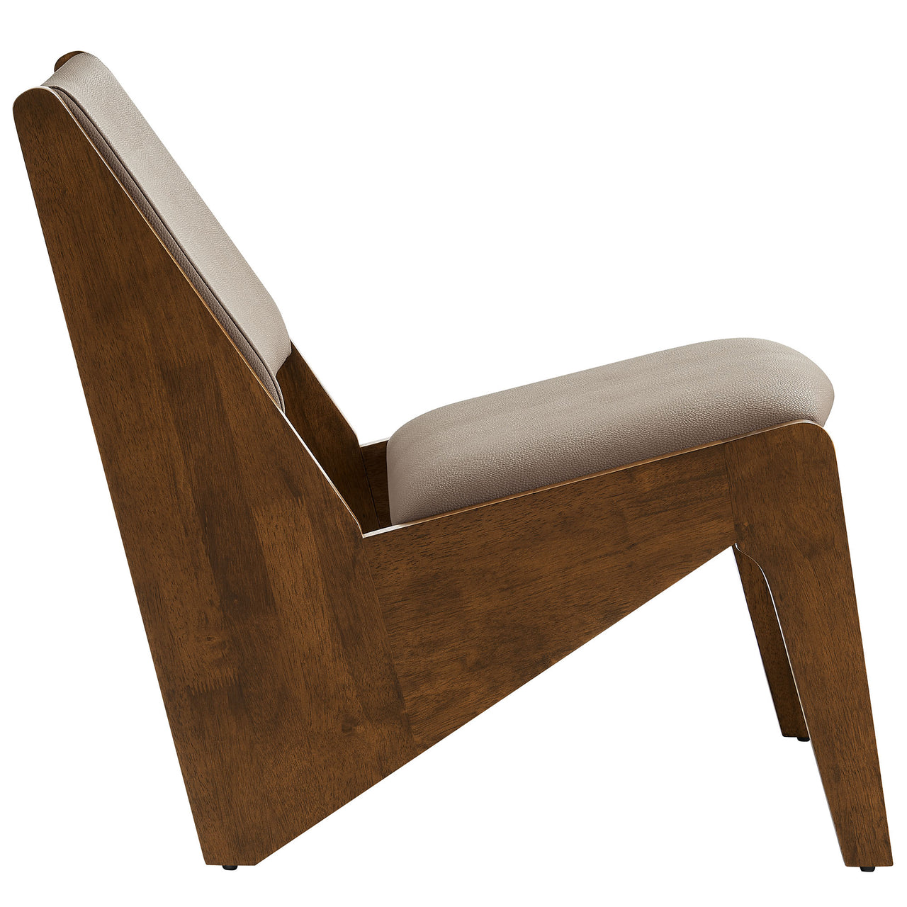 Valliora Eco-Leather Accent Chairs Set of 2, Walnut & Light Brown