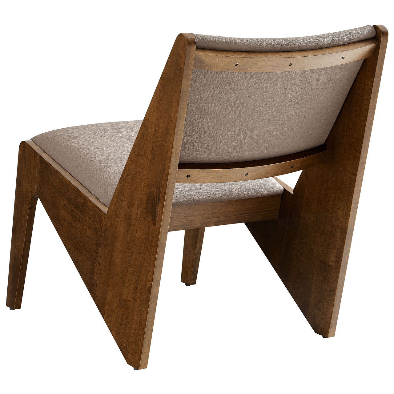 Valliora Eco-Leather Accent Chairs Set of 2, Walnut & Light Brown