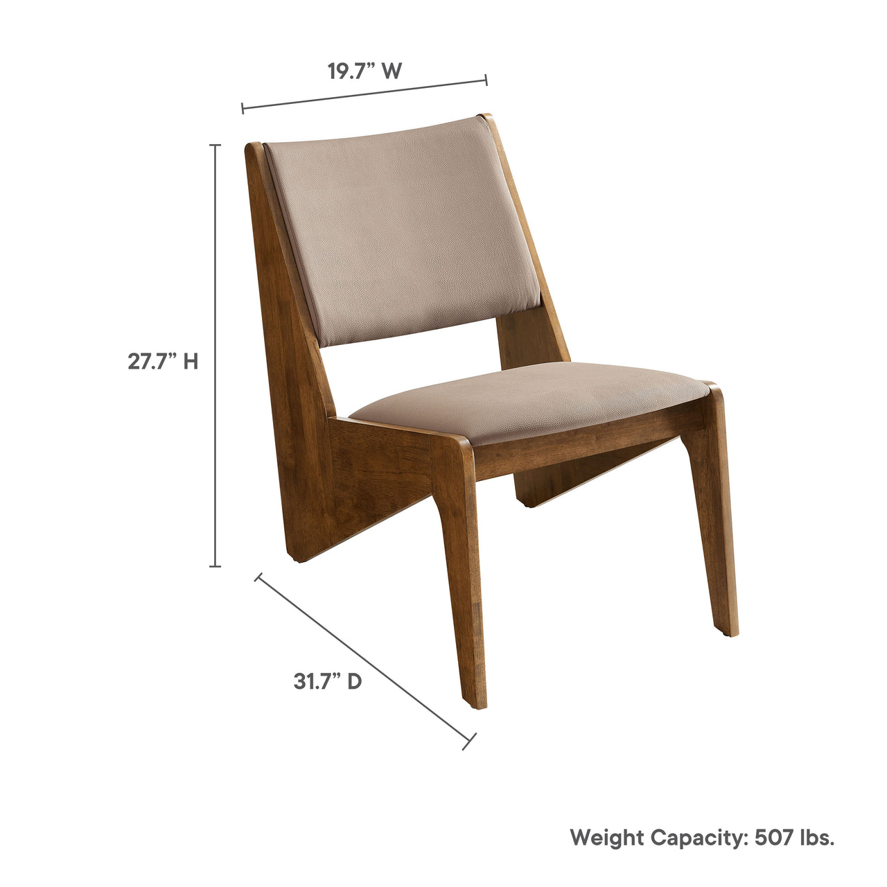 Valliora Eco-Leather Accent Chairs Set of 2, Walnut & Light Brown