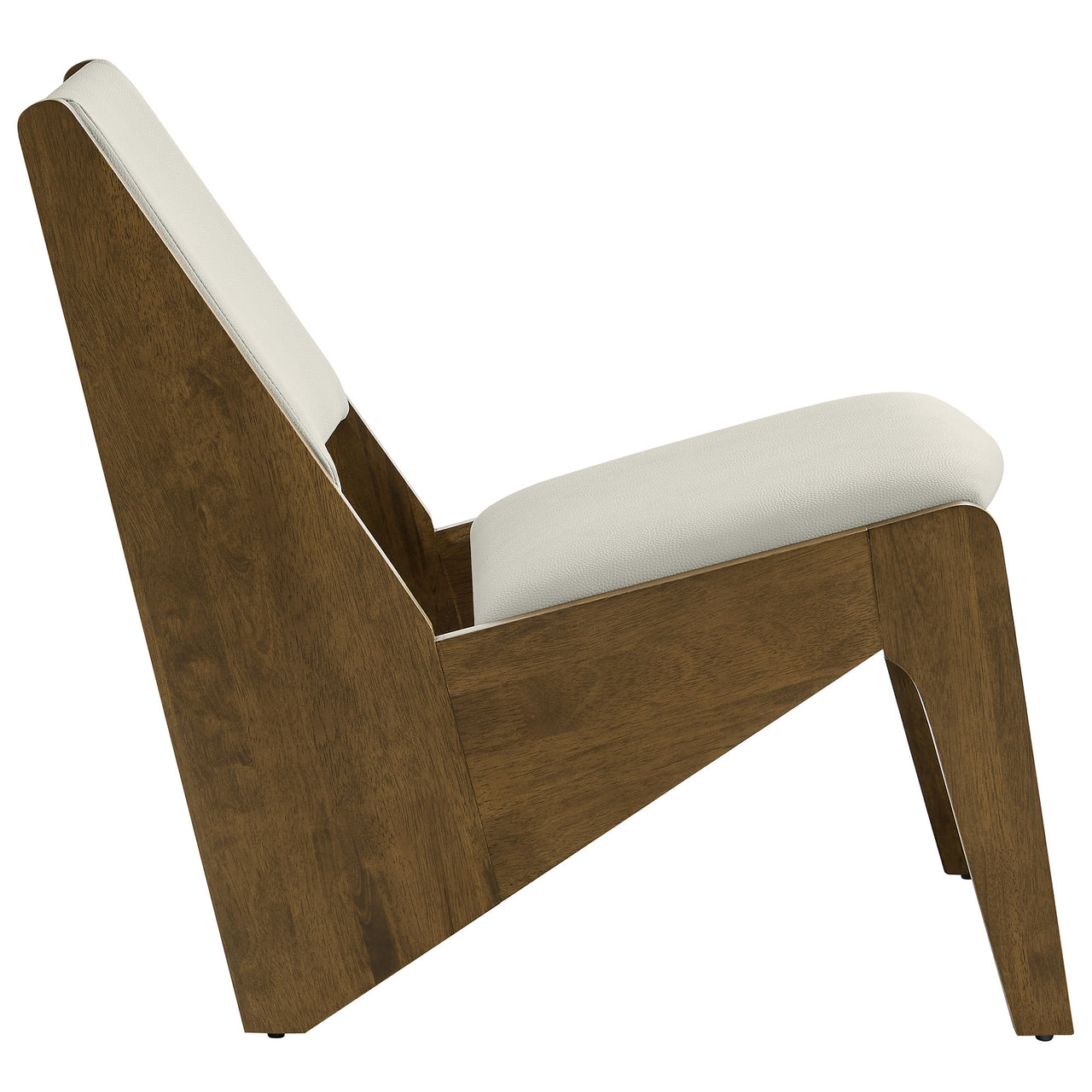 Valliora Eco-Leather Accent Chairs Set of 2, Oak & Ivory