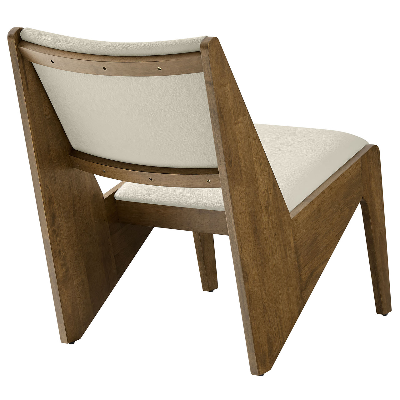Valliora Eco-Leather Accent Chairs Set of 2, Oak & Ivory