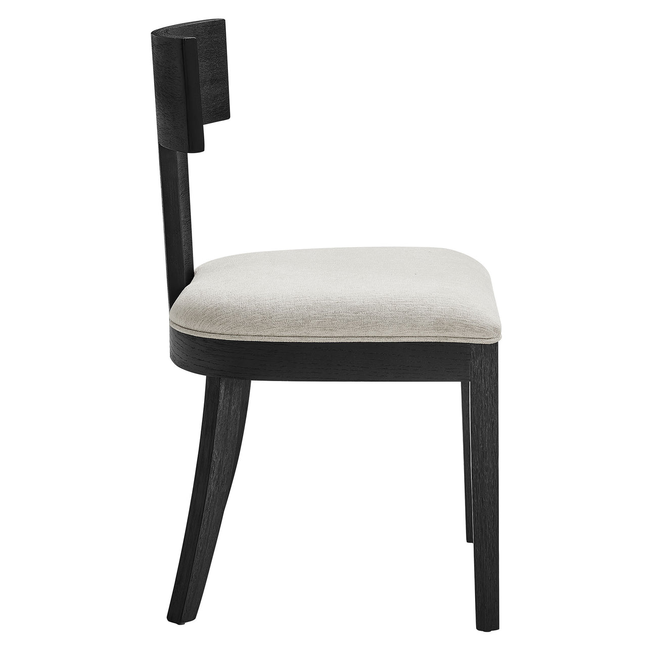 Isoldean Dining Chair Set of 2, Black & Ivory