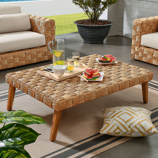 Theseus Alfresco Coffee Table, Natural Wood
