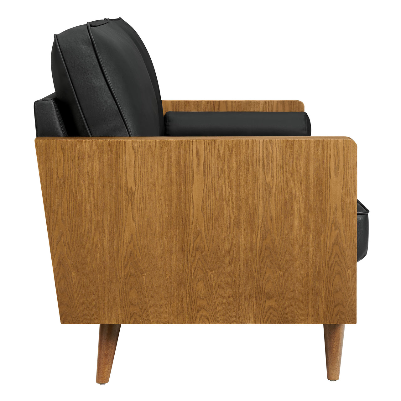 Kieren Eco-Leather Sofa, Walnut & Black