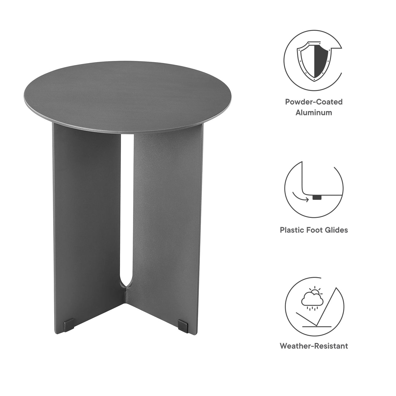 Tharielle Alfresco Side Table, Charcoal