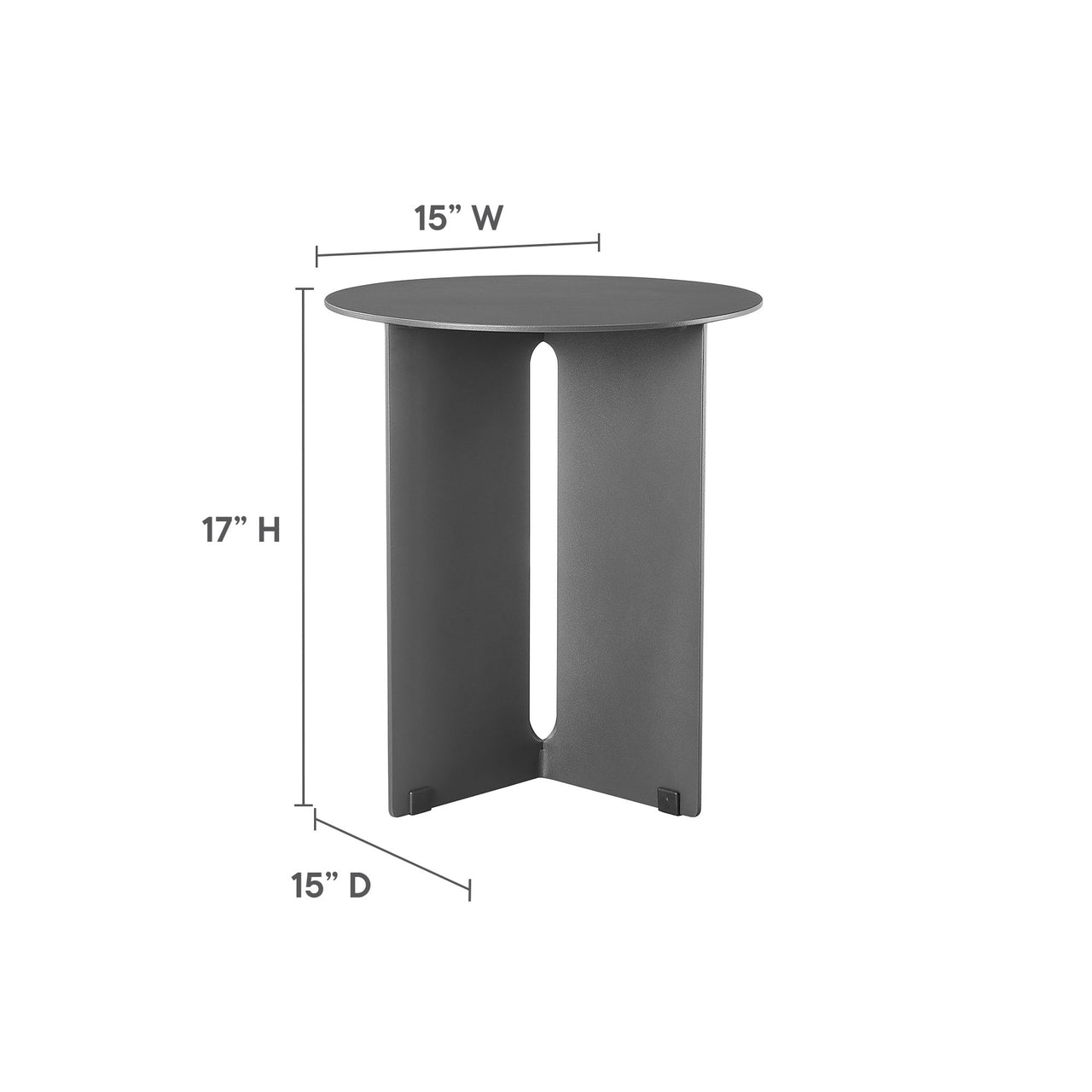 Tharielle Alfresco Side Table, Charcoal