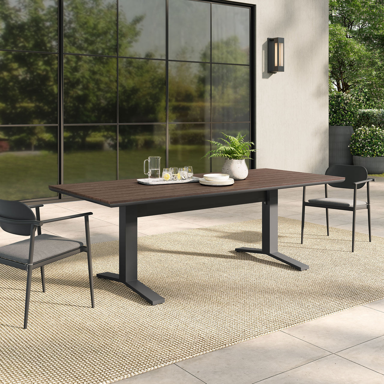 Velmoor Alfresco Dining Table, Charcoal & Gray