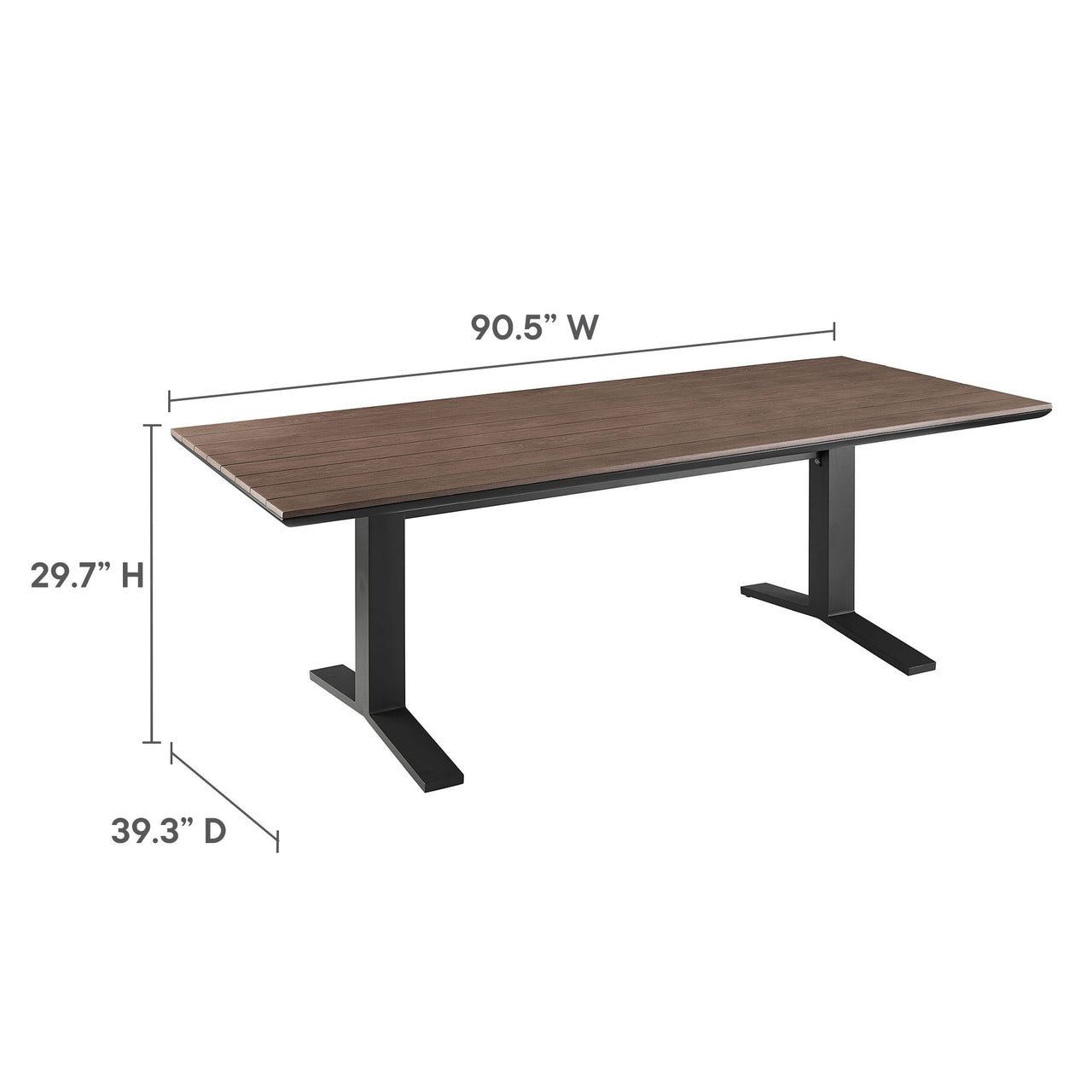 Velmoor Alfresco Dining Table, Charcoal & Gray