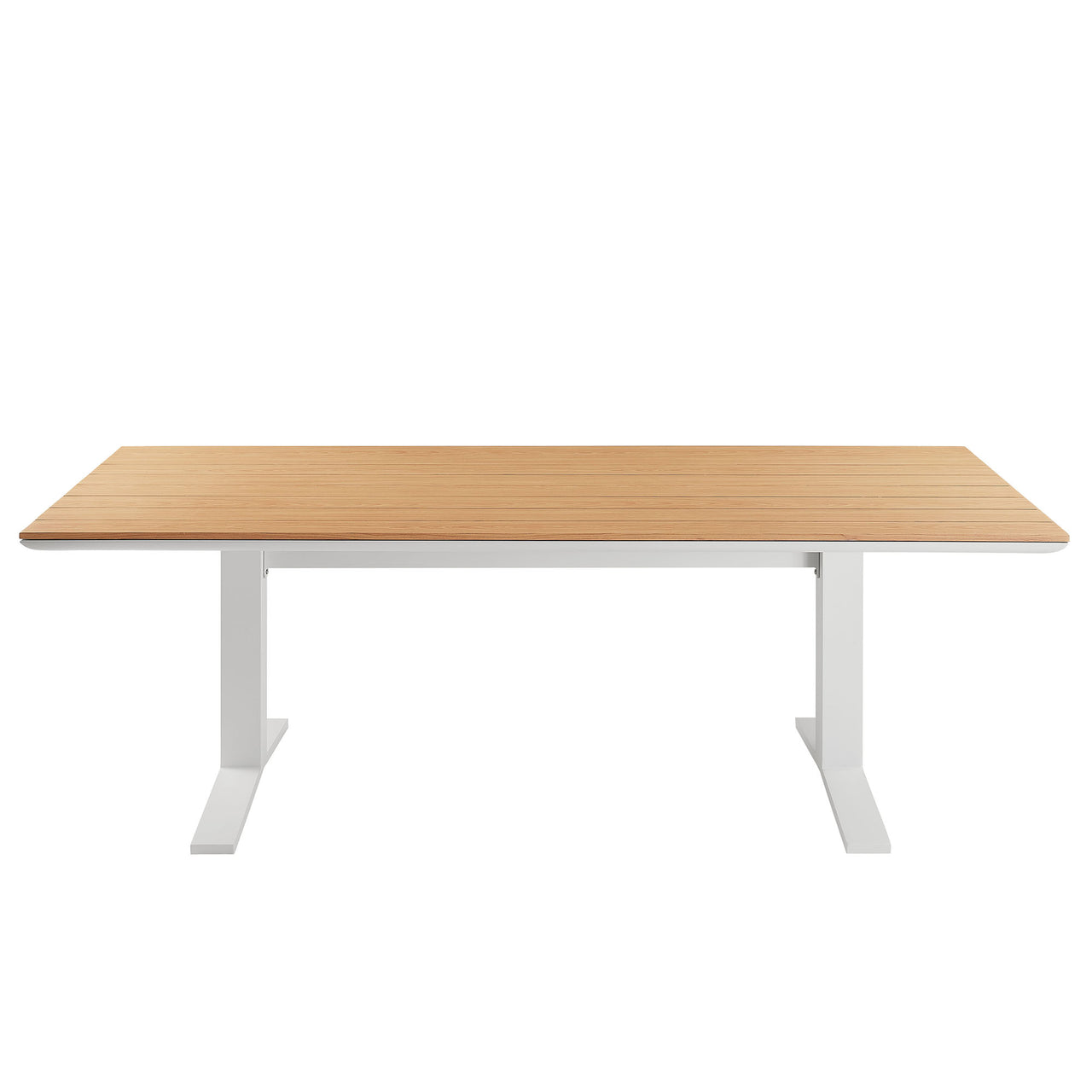 Velmoor Alfresco Dining Table, Natural Wood & White