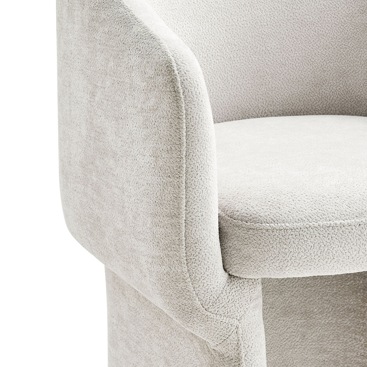 Satisfy Chenille Dining Chair, Ivory