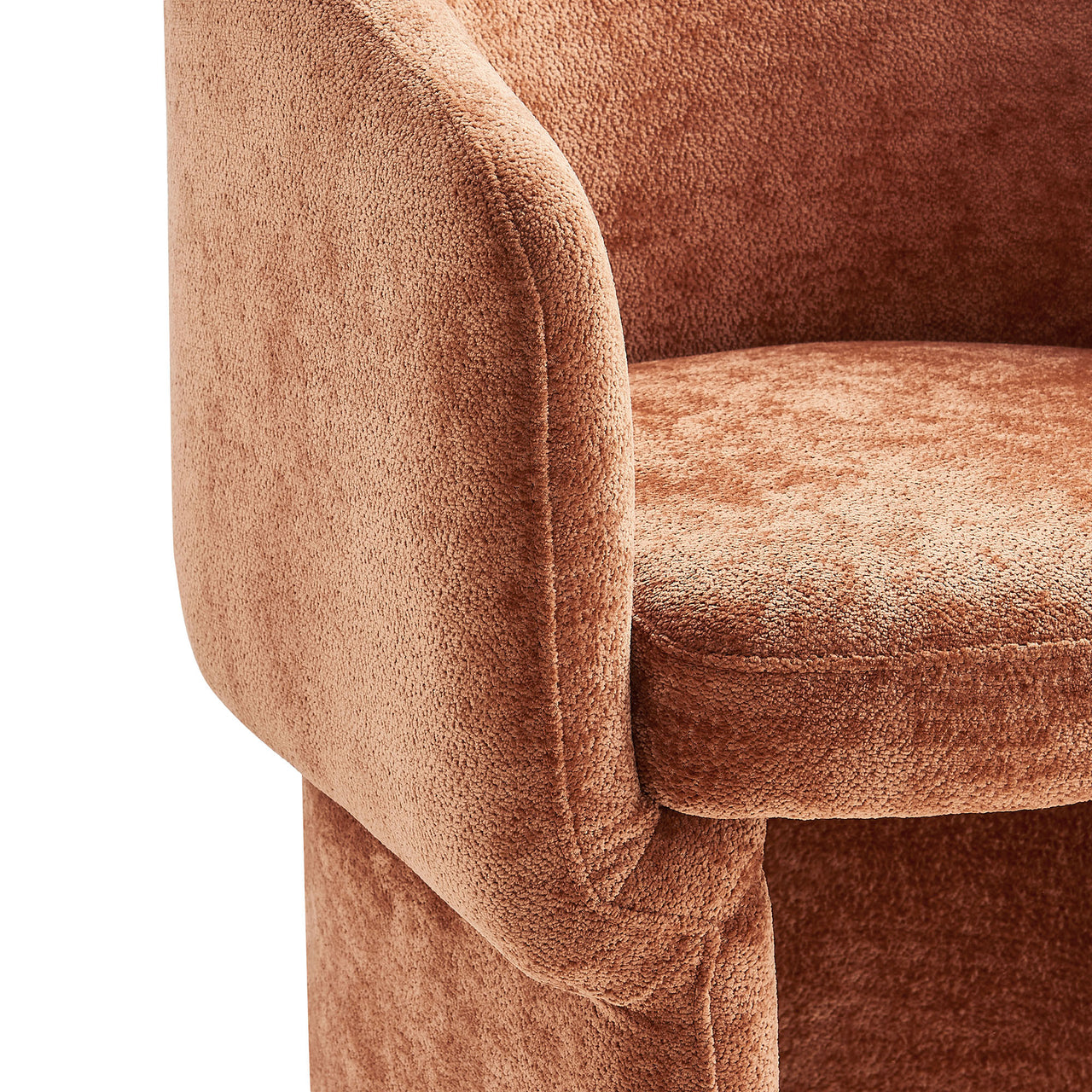 Satisfy Chenille Dining Chair, Terracotta