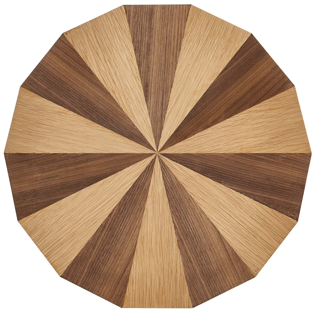 Melvara Side Table, Cream & Walnut