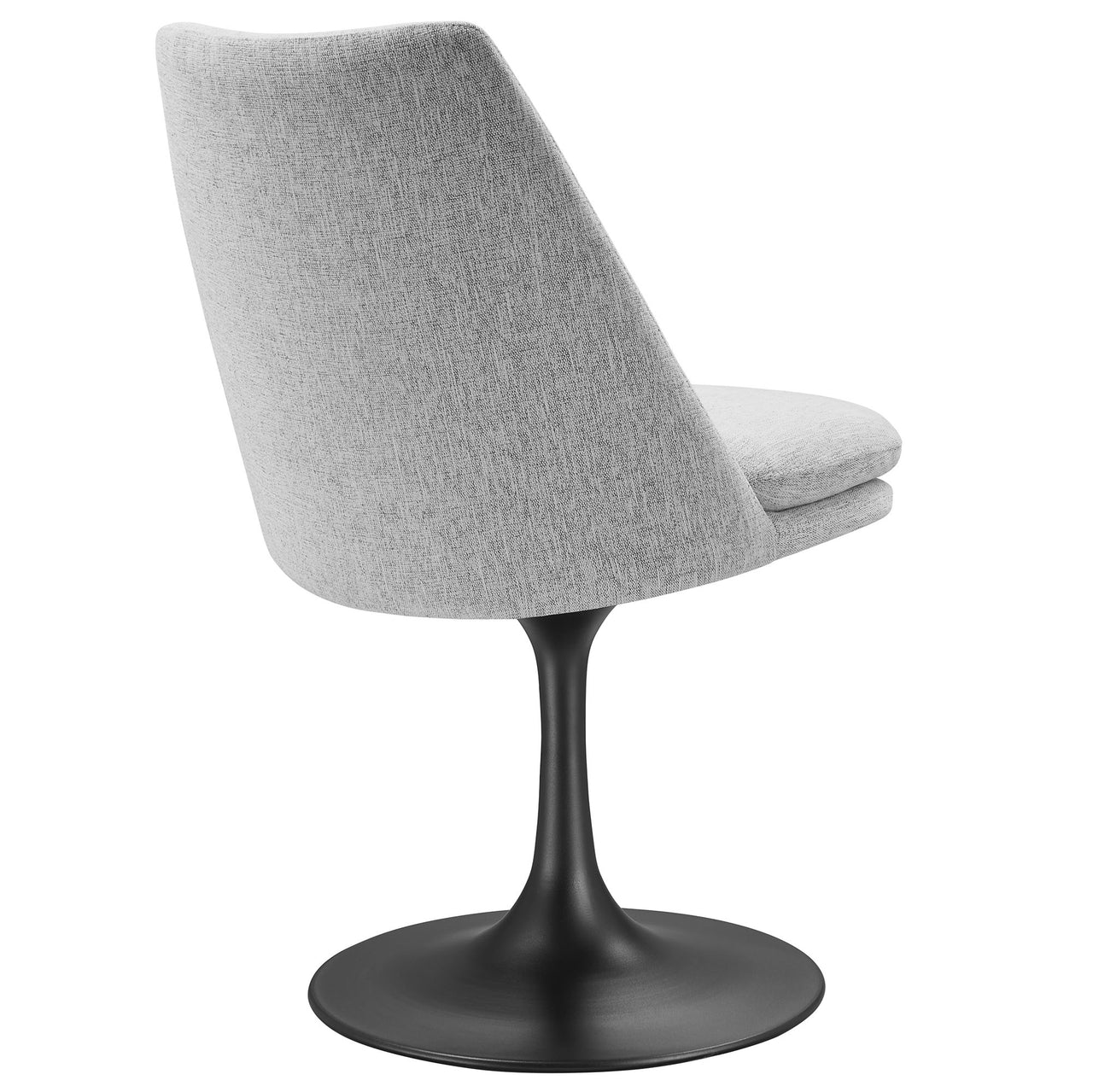 Ensemble Swivel Upholstered Side Chair, Black & Light Gray