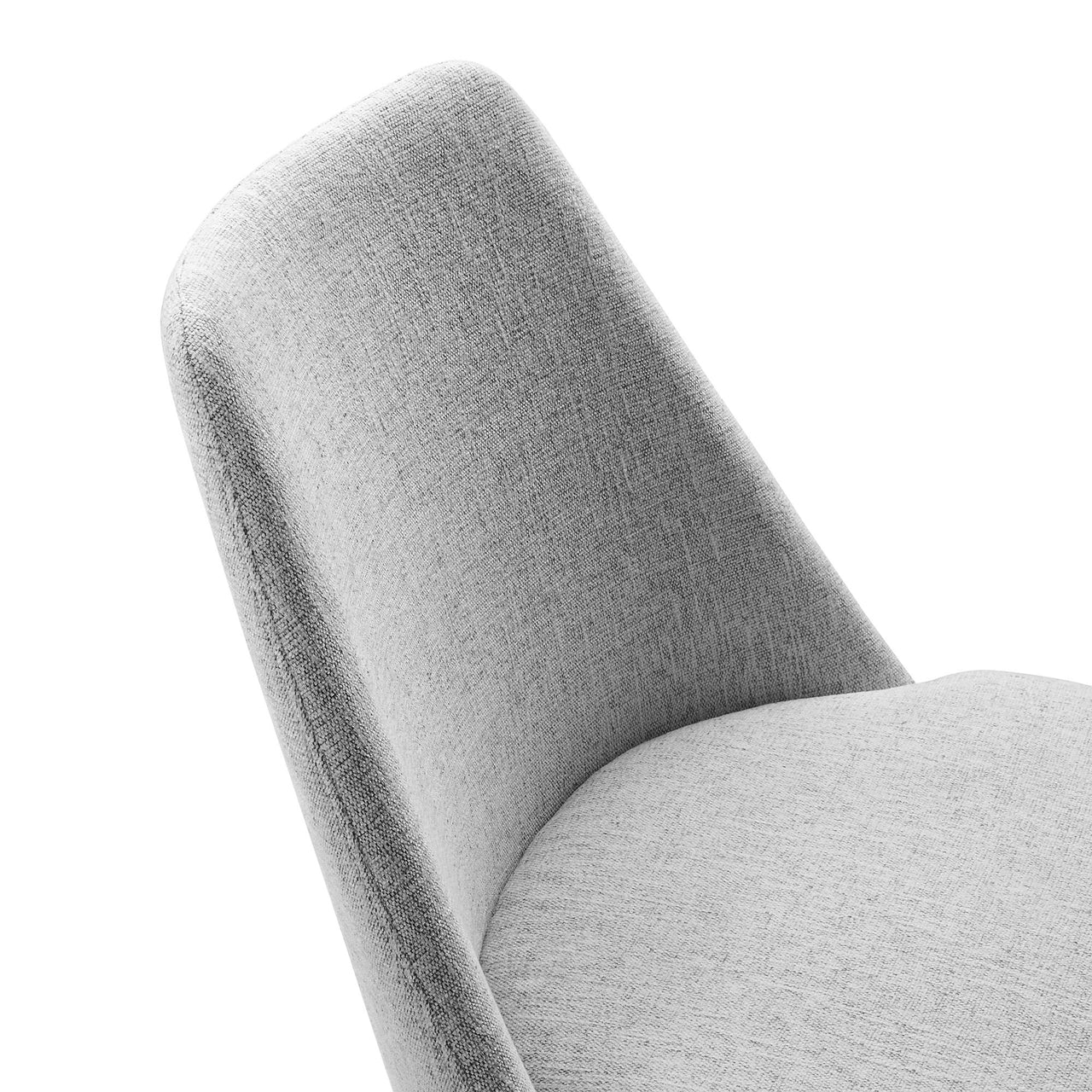Ensemble Swivel Upholstered Side Chair, White & Light Gray