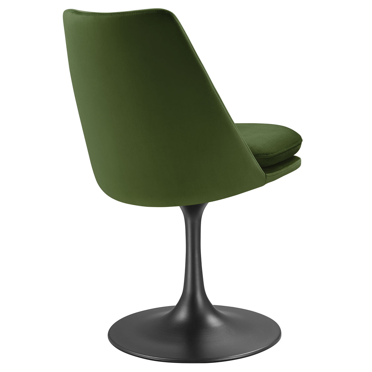 Ensemble Swivel Velvet Side Chair, Black & Basil