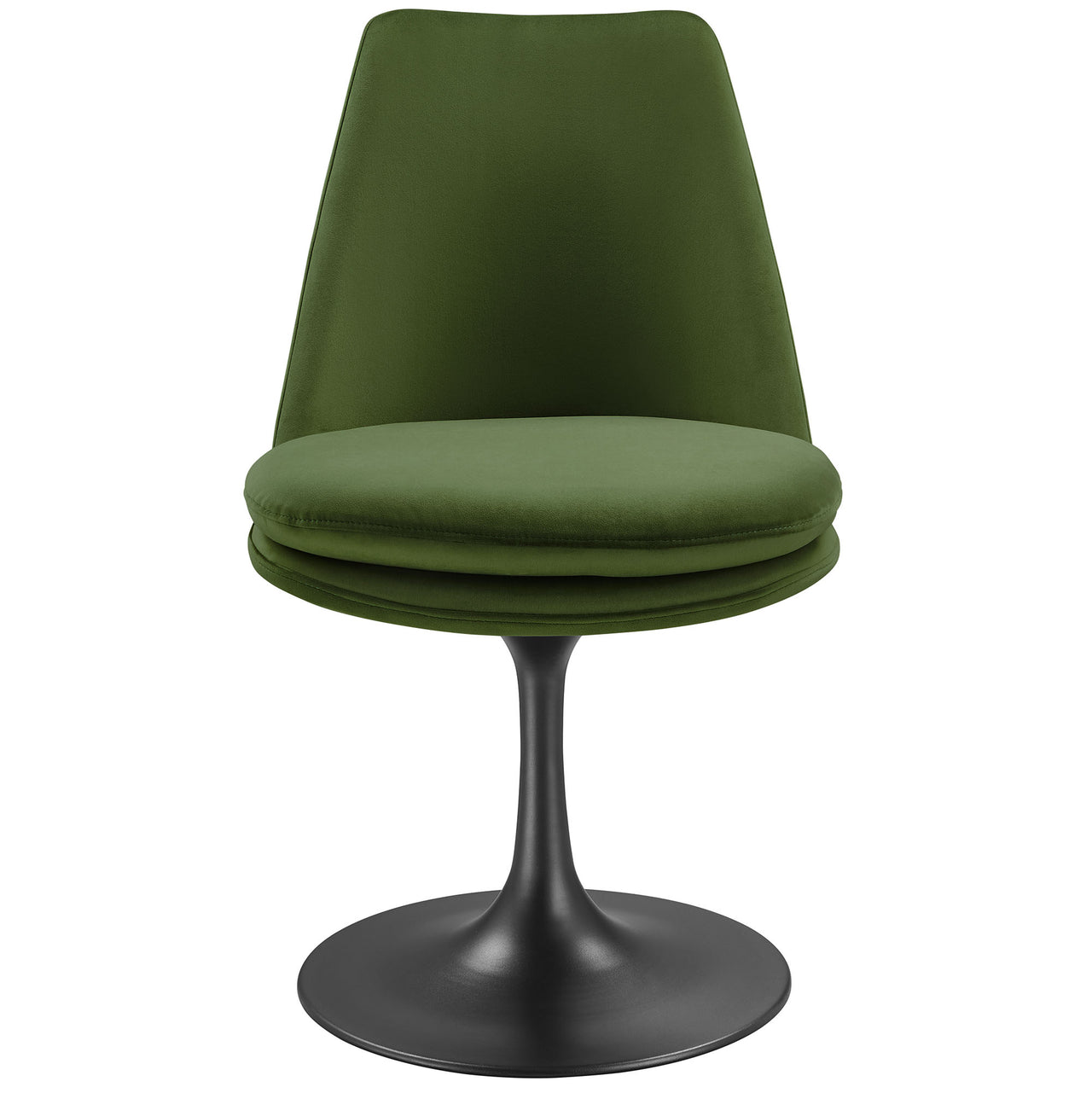 Ensemble Swivel Velvet Side Chair, Black & Basil