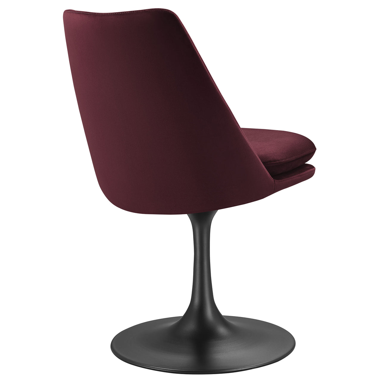 Ensemble Swivel Velvet Side Chair, Black & Wine
