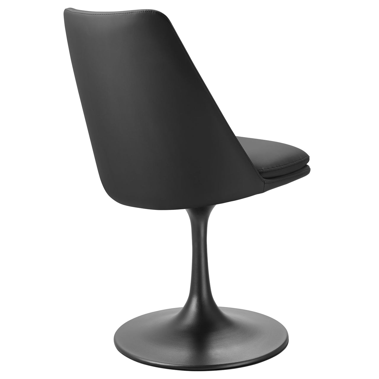 Ensemble Swivel Eco-Leather Side Chair, Black