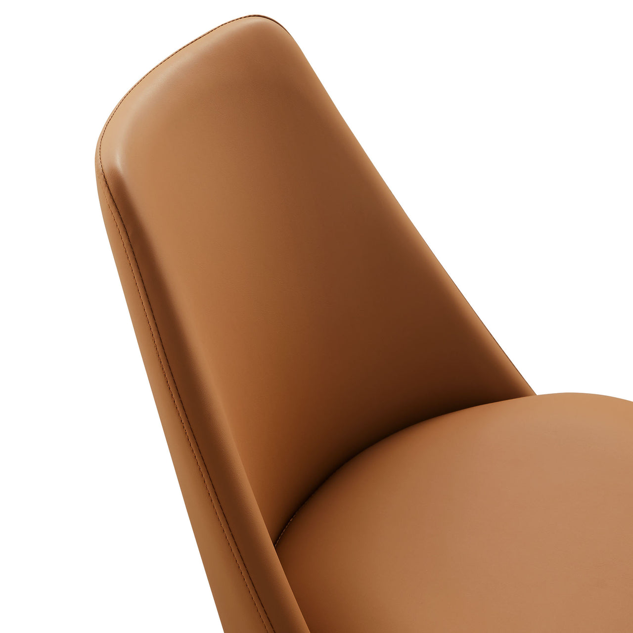 Ensemble Swivel Eco-Leather Side Chair, Black & Tan
