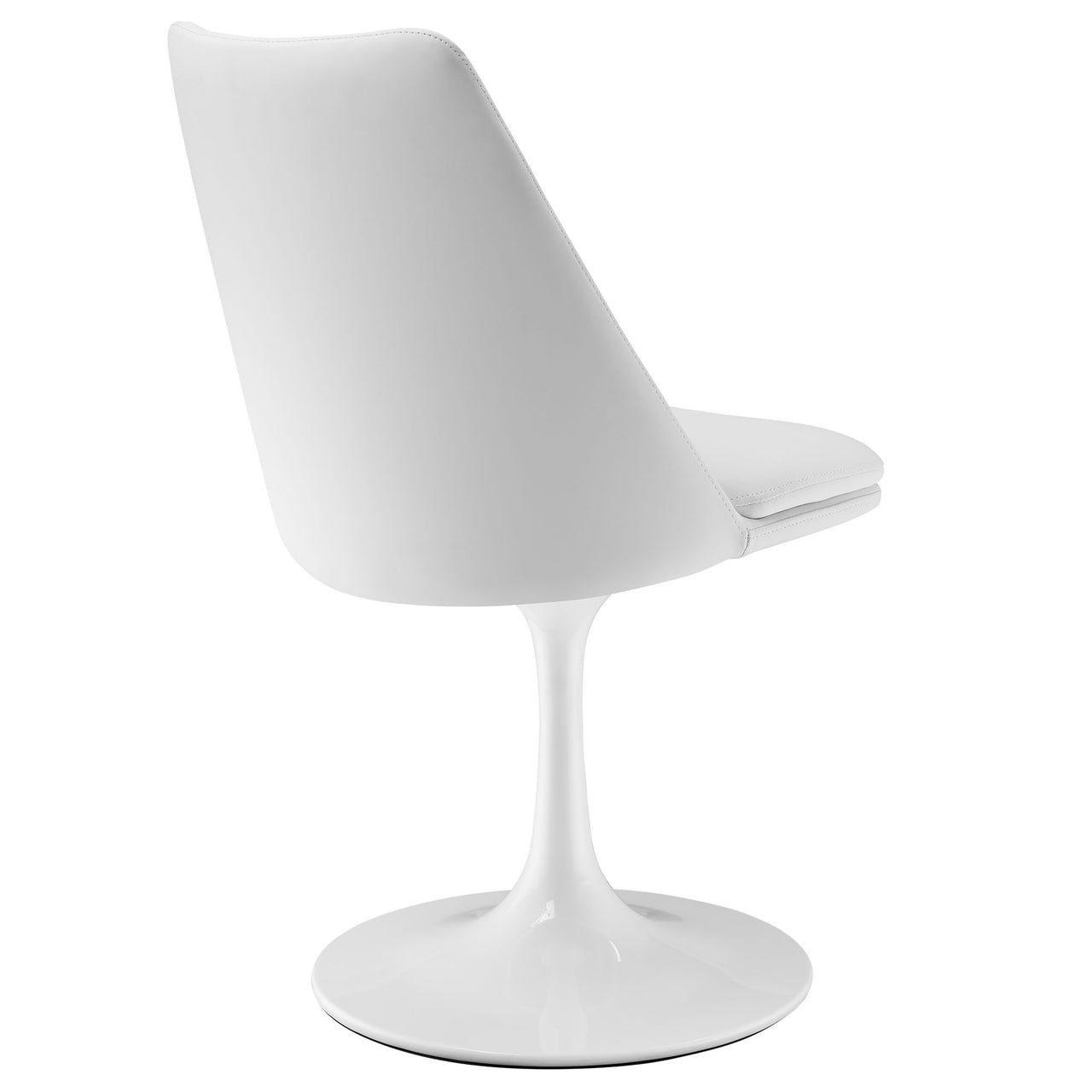 Ensemble Swivel Eco-Leather Side Chair, White