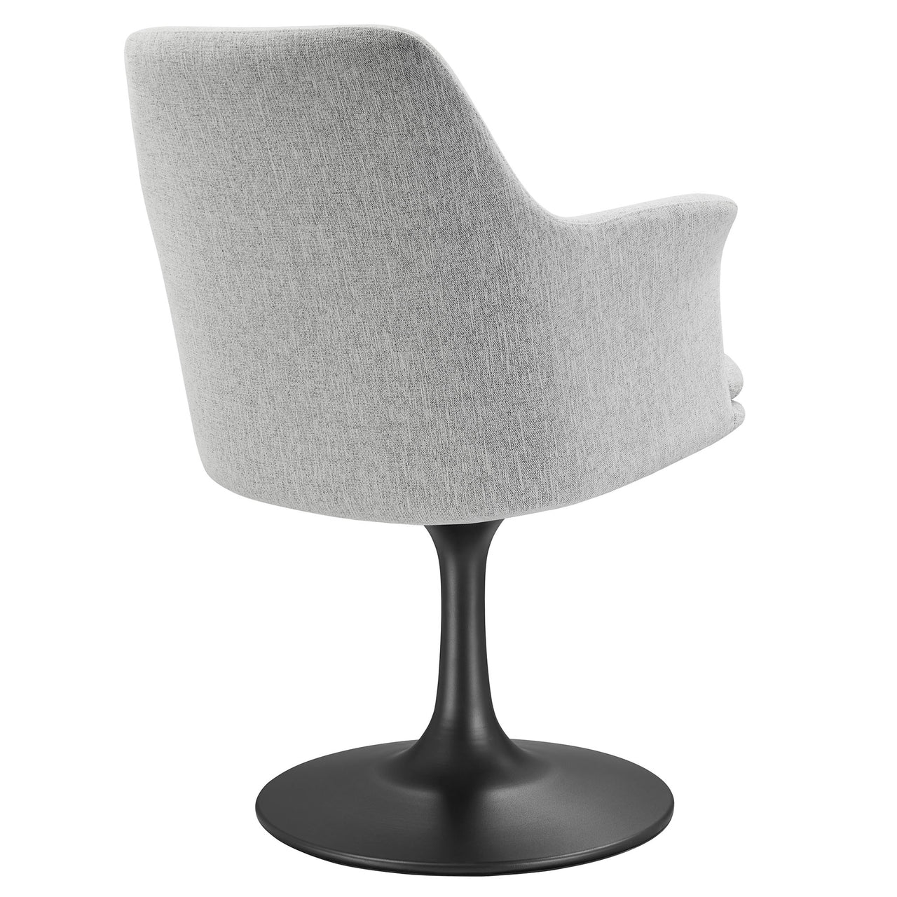 Ensemble Swivel Upholstered Armchair, Black & Light Gray