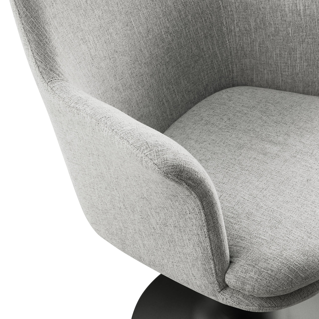 Ensemble Swivel Upholstered Armchair, Black & Light Gray