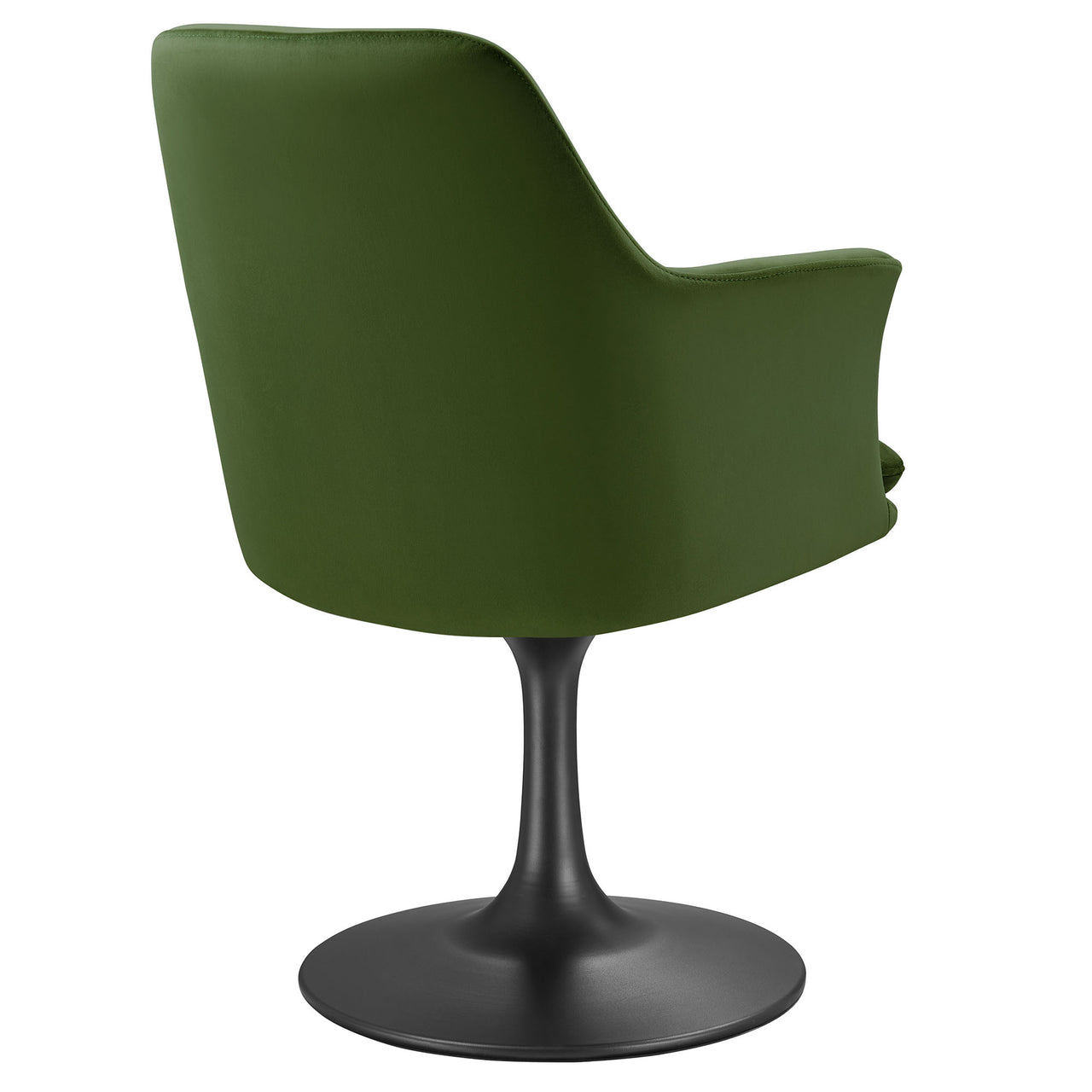 Ensemble Swivel Velvet Armchair, Black & Basil
