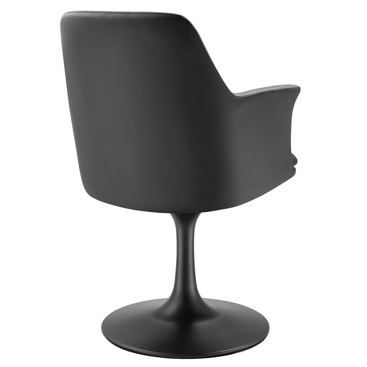 Ensemble Swivel Eco-Leather Armchair, Black