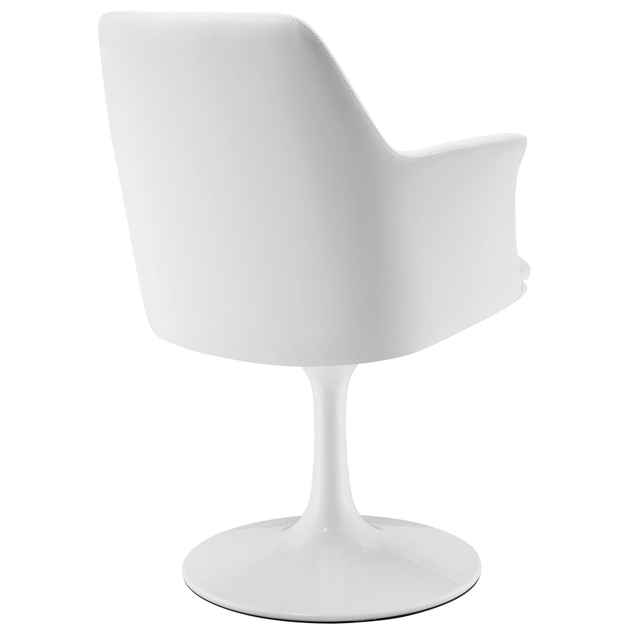 Ensemble Swivel Eco-Leather Armchair, White