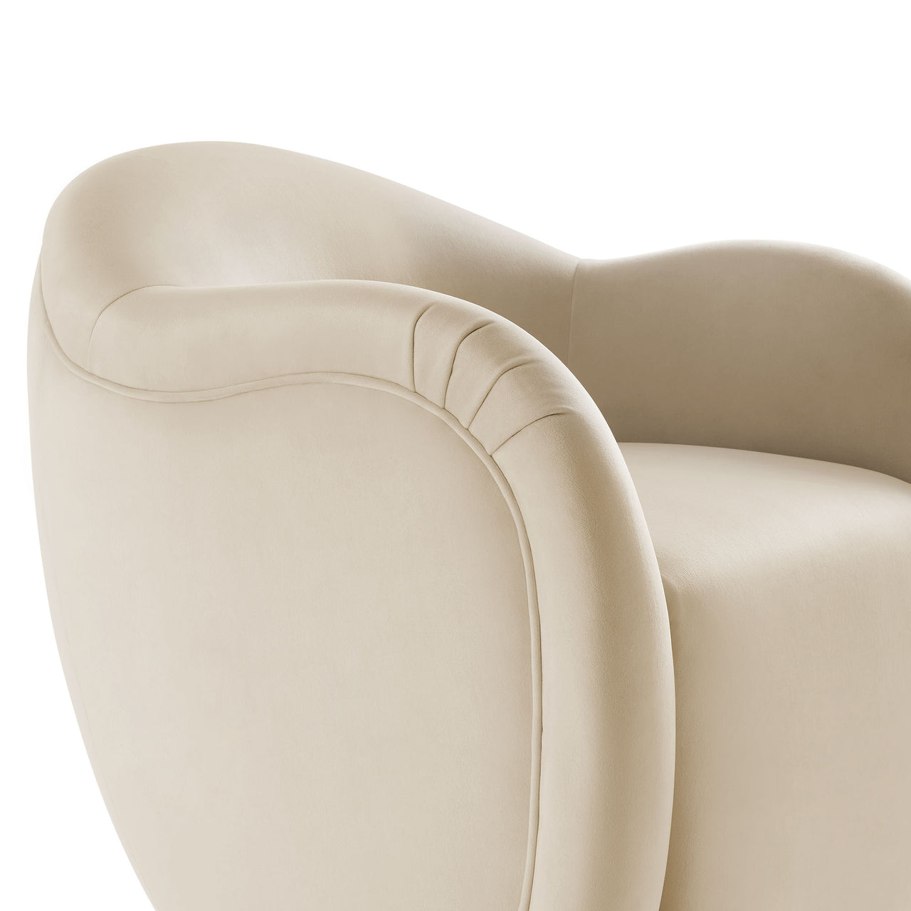 Roux Swivel Lounge Chair, Chalk