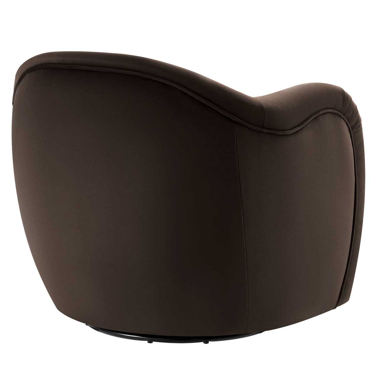 Roux Swivel Lounge Chair, Chocolate Brown
