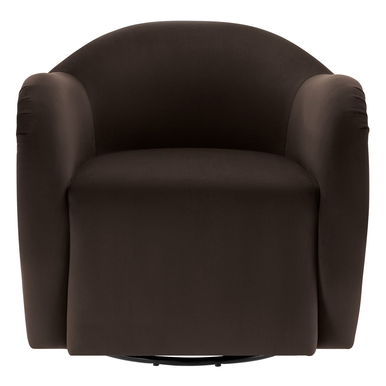 Roux Swivel Lounge Chair, Chocolate Brown