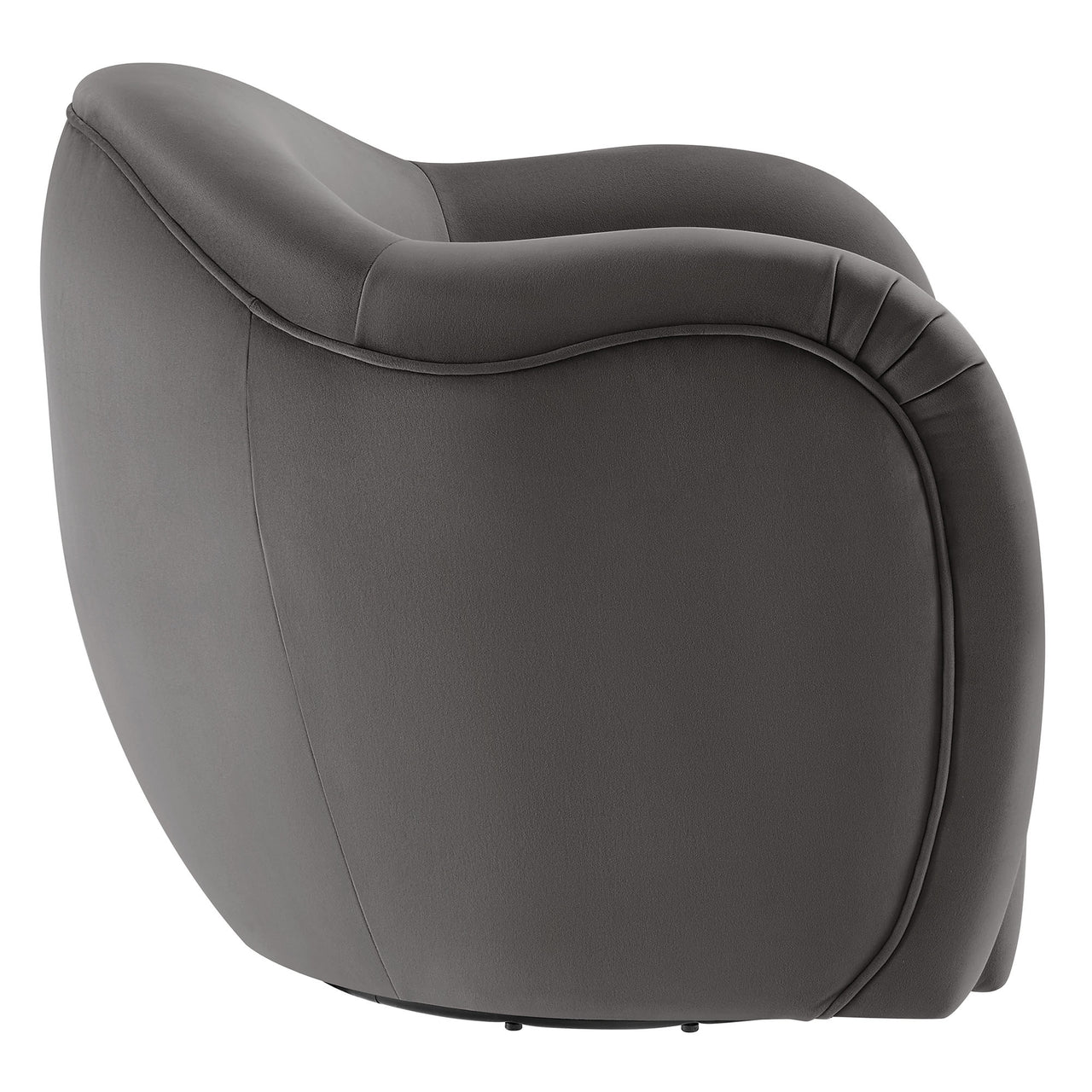 Roux Swivel Lounge Chair, Charcoal